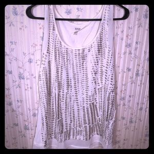 White and gold tank top